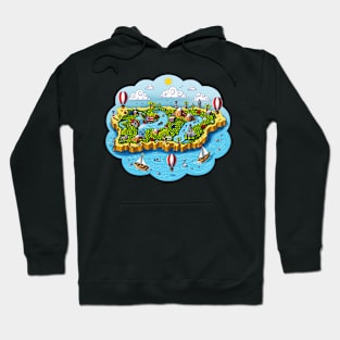 Puerto Rico Map Hoodie